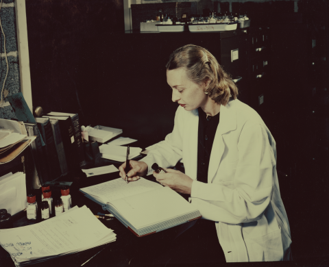 Historical image of cancer research at Memorial Sloan Kettering Cancer Center
